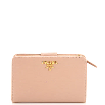 Prada French Wallet Saffiano Leather Compact