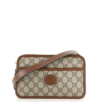 Gucci Interlocking G Patch Camera Bag GG Coated Canvas Mini