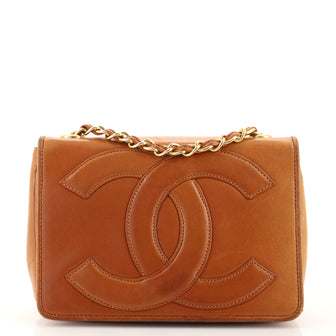 Chanel Vintage CC Full Flap Bag Lambskin Small