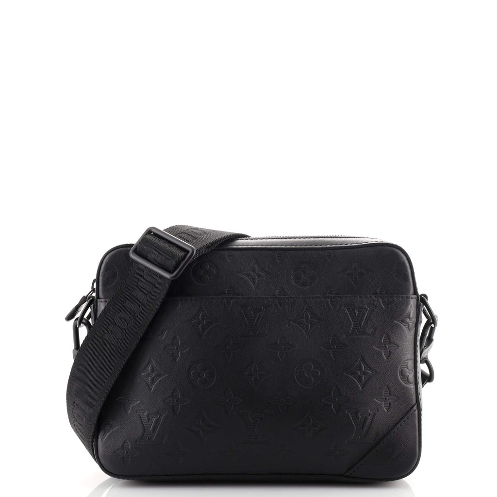 Louis Vuitton Duo Messenger Bag Monogram Shadow Leather Black 1671371