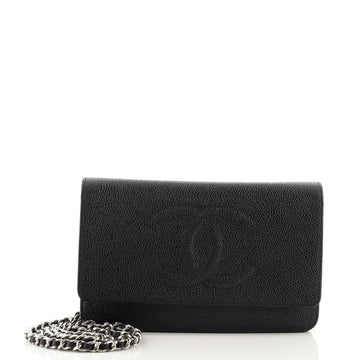 Chanel Timeless Wallet on Chain Caviar
