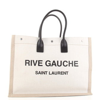 Saint Laurent Rive Gauche Shopper Tote Canvas Large