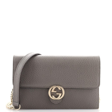 Gucci Interlocking Wallet on Chain (Outlet) Leather