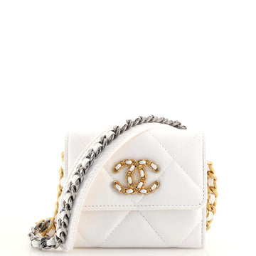 Chanel 19 Card Holder on Chain Quilted Lambskin