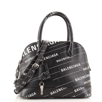 Balenciaga Logo Ville Bag Printed Leather Small