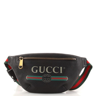 Gucci Logo Belt Bag Printed Leather Small