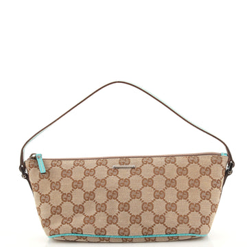 Gucci Vintage Boat Pochette GG Canvas Small