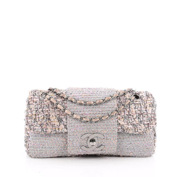 Chanel Fantasy Flap Bag Tweed Medium white