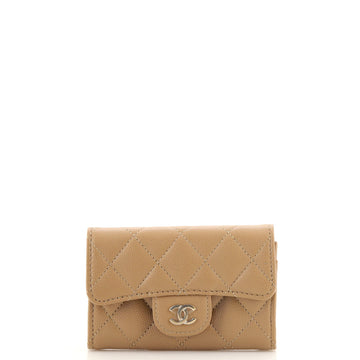 Chanel Classic Flap Card Case Quilted Caviar