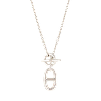Hermes Chaine d'Ancre Pendant Necklace Sterling Silver