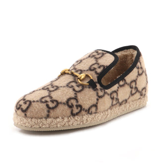 Gucci Women's Fria Horsebit Loafers GG Wool