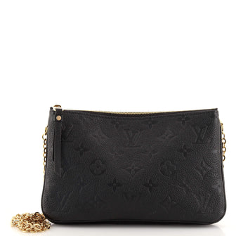 Louis Vuitton Double Zip Pochette Monogram Empreinte Leather