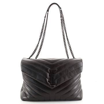 Saint Laurent LouLou Shoulder Bag Matelasse Chevron Leather Medium