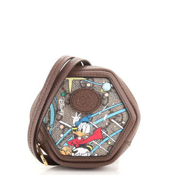 Gucci Disney Donald Duck Crossbody Coin Purse Printed GG Coated Canvas