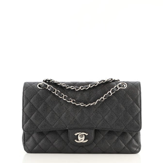 Chanel Classic Double Flap Bag Quilted Caviar Medium
