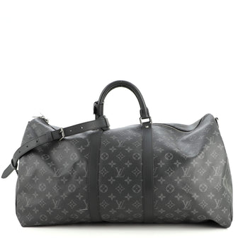 Louis Vuitton Keepall Bandouliere Bag Monogram Eclipse Canvas 55