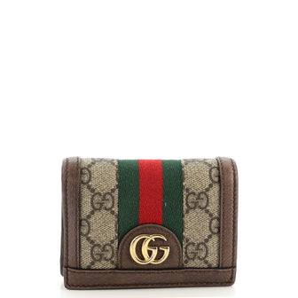 Gucci Ophidia Flap Card Case GG Coated Canvas