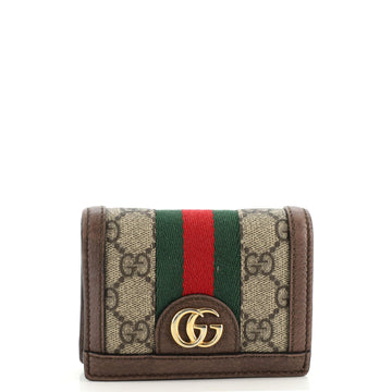 Gucci Ophidia Flap Card Case GG Coated Canvas