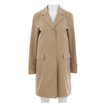 Burberry Women's Single Breasted Short Trench Coat Cotton