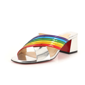 Christian Louboutin Women's Arkenmule Sandals Metallic Leather 55