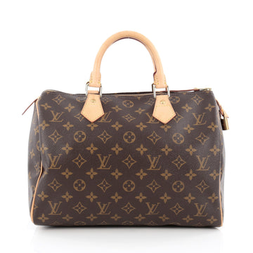 Louis Vuitton Speedy Handbag Monogram Canvas 30 brown