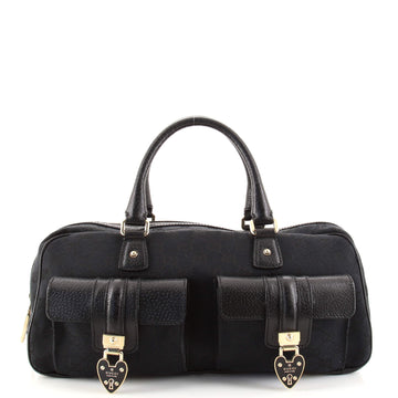 Gucci Heart Lock Satchel GG Canvas Large