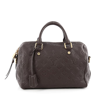 Louis Vuitton Speedy Bandouliere Bag Monogram Empreinte  Leather 25 Brown