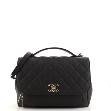 Chanel Business Affinity Flap Bag Quilted Caviar Large