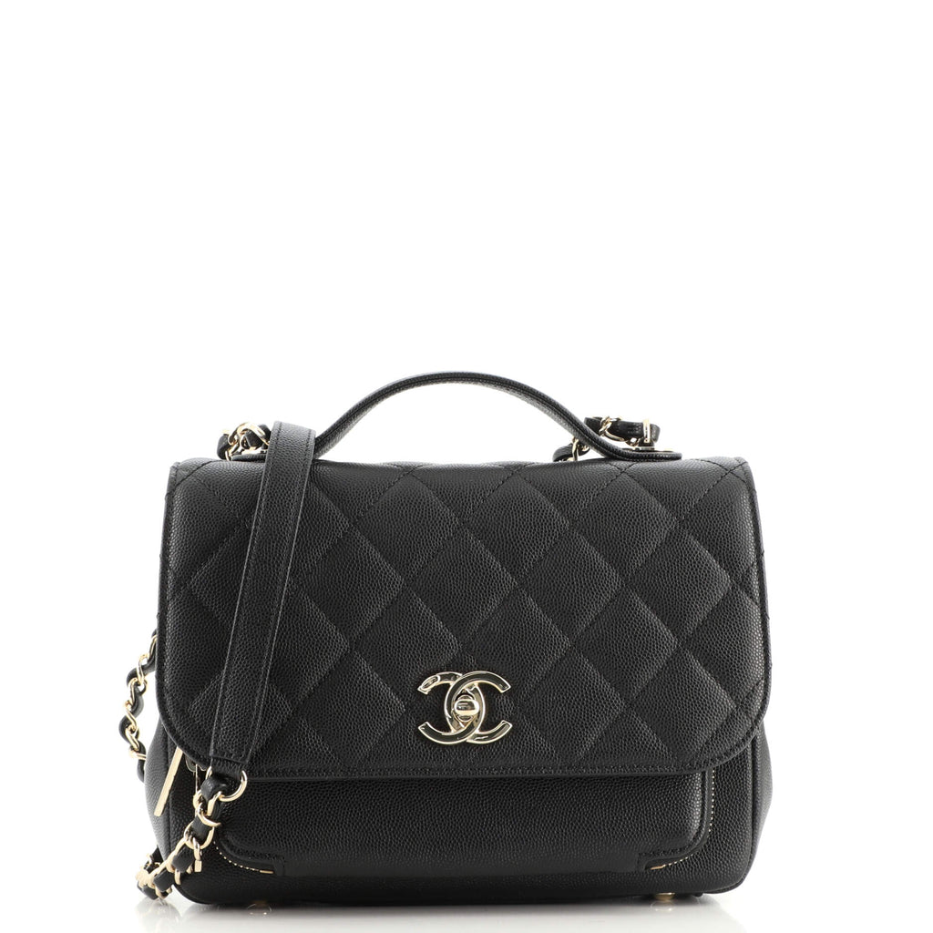 Chanel Business Affinity Flap Bag Quilted Caviar Small Black 1675848