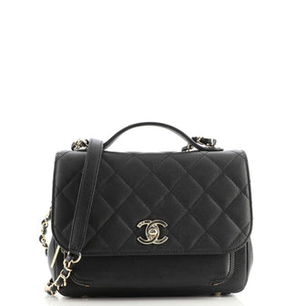 Chanel Business Affinity Flap Bag Quilted Caviar Small