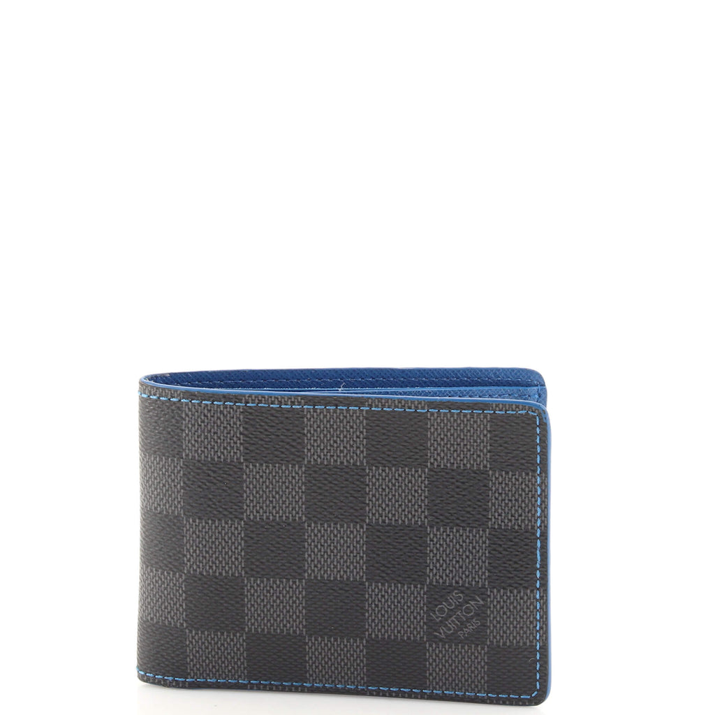 Louis Vuitton Slender Wallet Damier Graphite Blue 1675962