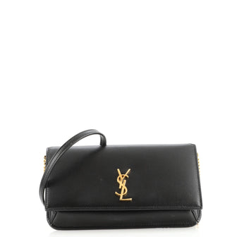 Saint Laurent Classic Monogram Phone Holder Shoulder Bag Leather