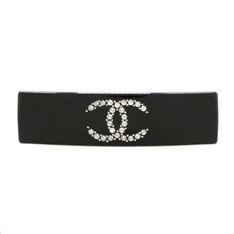 Chanel CC Barrette Crystal Embellished Resin