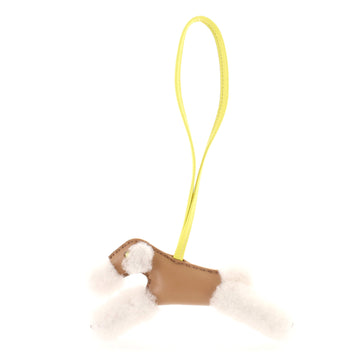Hermes Budy Bag Charm Shearling and Leather