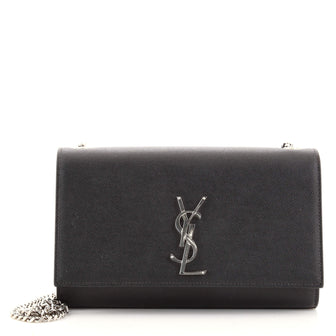 Saint Laurent Classic Monogram Crossbody Bag Grainy Leather Large