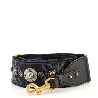 Christian Dior Bohemian Shoulder Strap Embellished Canvas