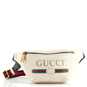 Gucci Logo Belt Bag Printed Leather Small