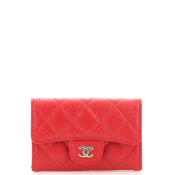 Chanel Classic Flap Card Case Quilted Caviar
