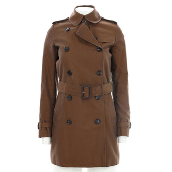Burberry Women's Mid-Length Trench Coat Cotton Blend