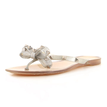 Valentino Women's Jelly Rockstud Bow Thong Sandals PVC