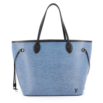 Louis Vuitton Neverfull Tote Epi Leather MM blue