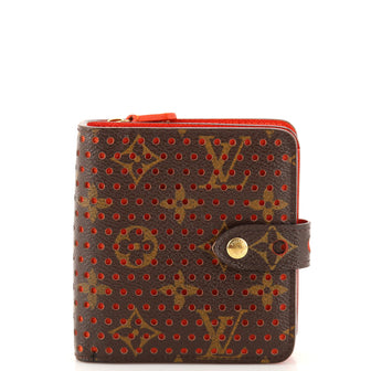 Louis Vuitton Compact Zip Wallet Perforated Monogram Canvas