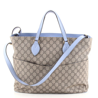 Gucci Soft Diaper Bag GG Coated Canvas Large