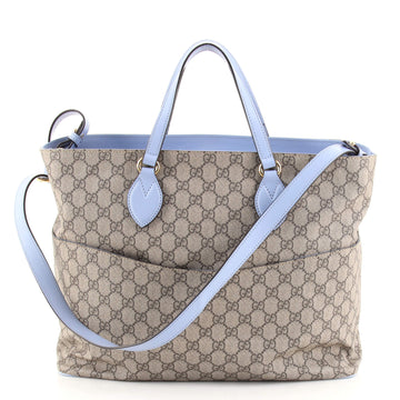Gucci Soft Diaper Bag GG Coated Canvas Large