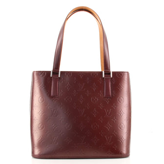 Louis Vuitton Mat Stockton Handbag Monogram Vernis