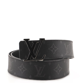 Louis Vuitton LV Initiales Reversible Belt Monogram Eclipse Canvas Wide