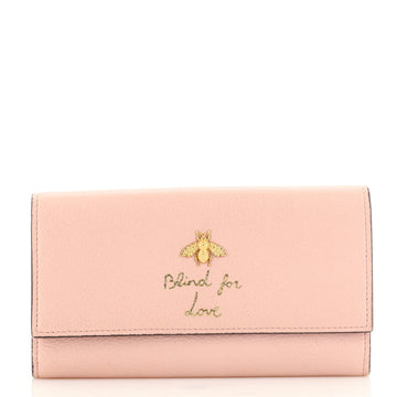 Gucci Animalier Flap Wallet Leather Long