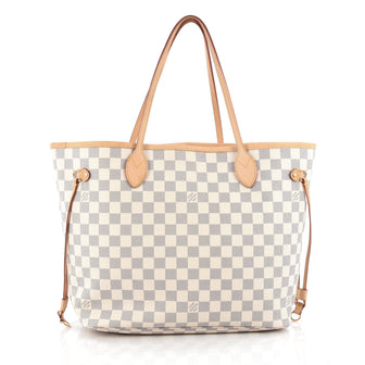 Louis Vuitton Neverfull Tote Damier MM White