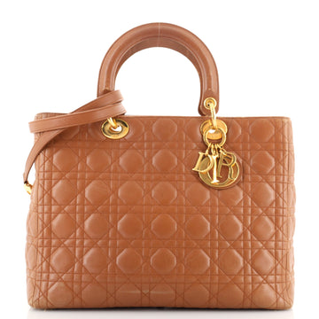 Christian Dior Lady Dior Bag Cannage Quilt Lambskin Large