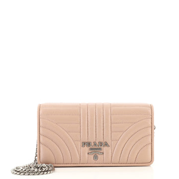 Prada Wallet on Chain Diagramme Quilted Leather